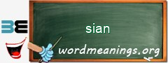 WordMeaning blackboard for sian